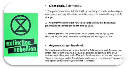 Extinction Rebellion goals